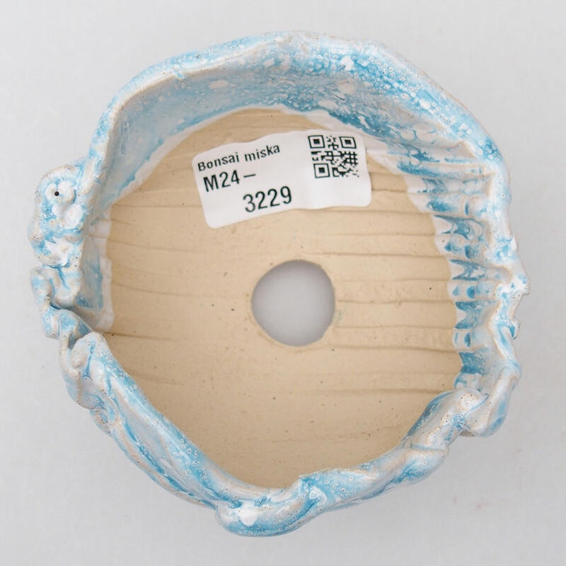 Keramikschale 9 x 9 x 6,5 cm, Farbe blau-weiß