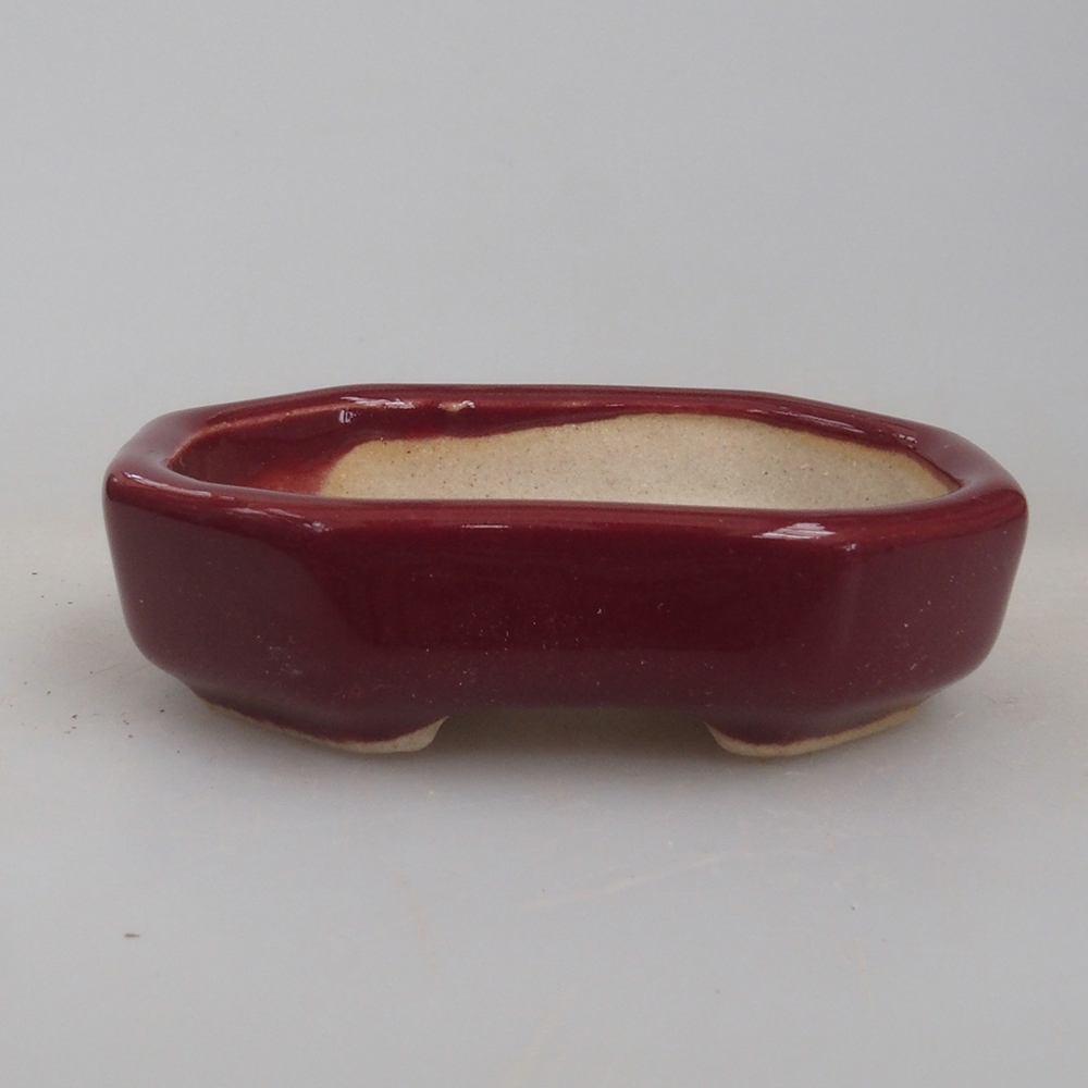 Mini-Bonsaischale 5,5 x 4 x 1,5 cm, Farbe Burgunder