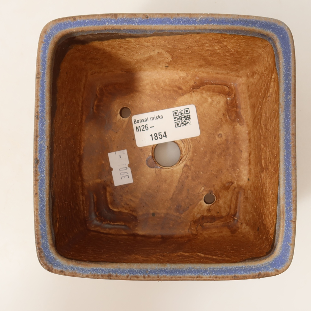 Keramik-Bonsai-Schale 13 x 13 x 8 cm, Farbe: Blau