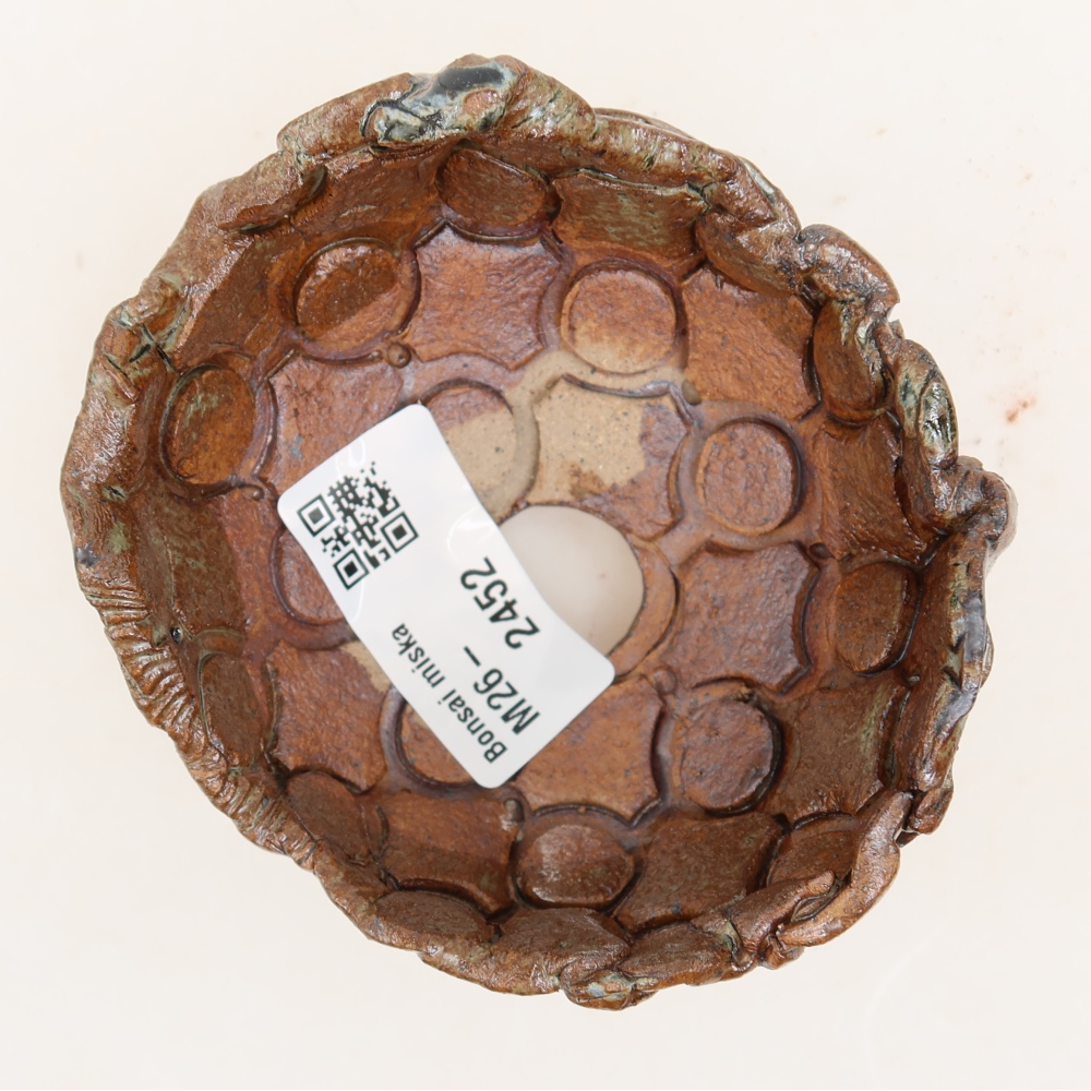 Keramikschale  9 x 8 x 5 cm, Farbe: braun-grün
