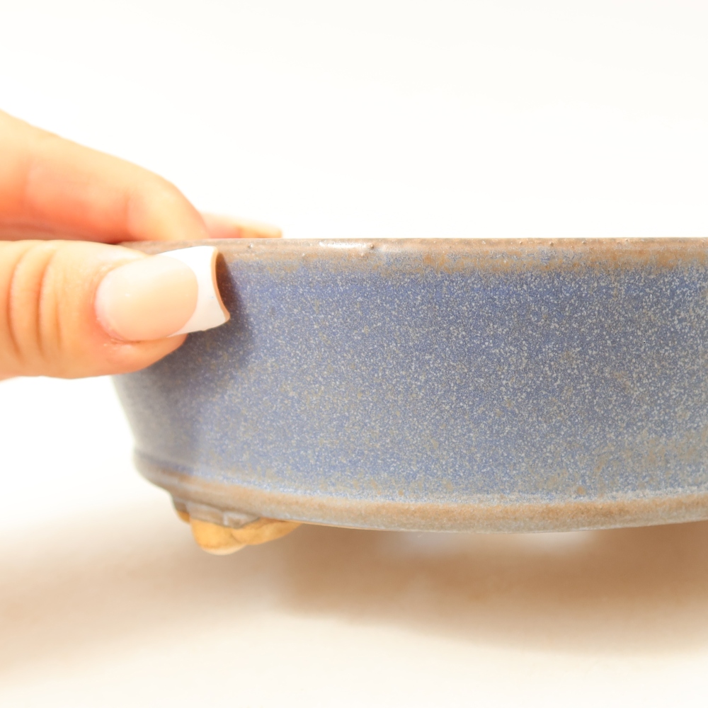 Keramik-Bonsai-Schale 15,5 x 15,5 x 5 cm, Farbe: Blau