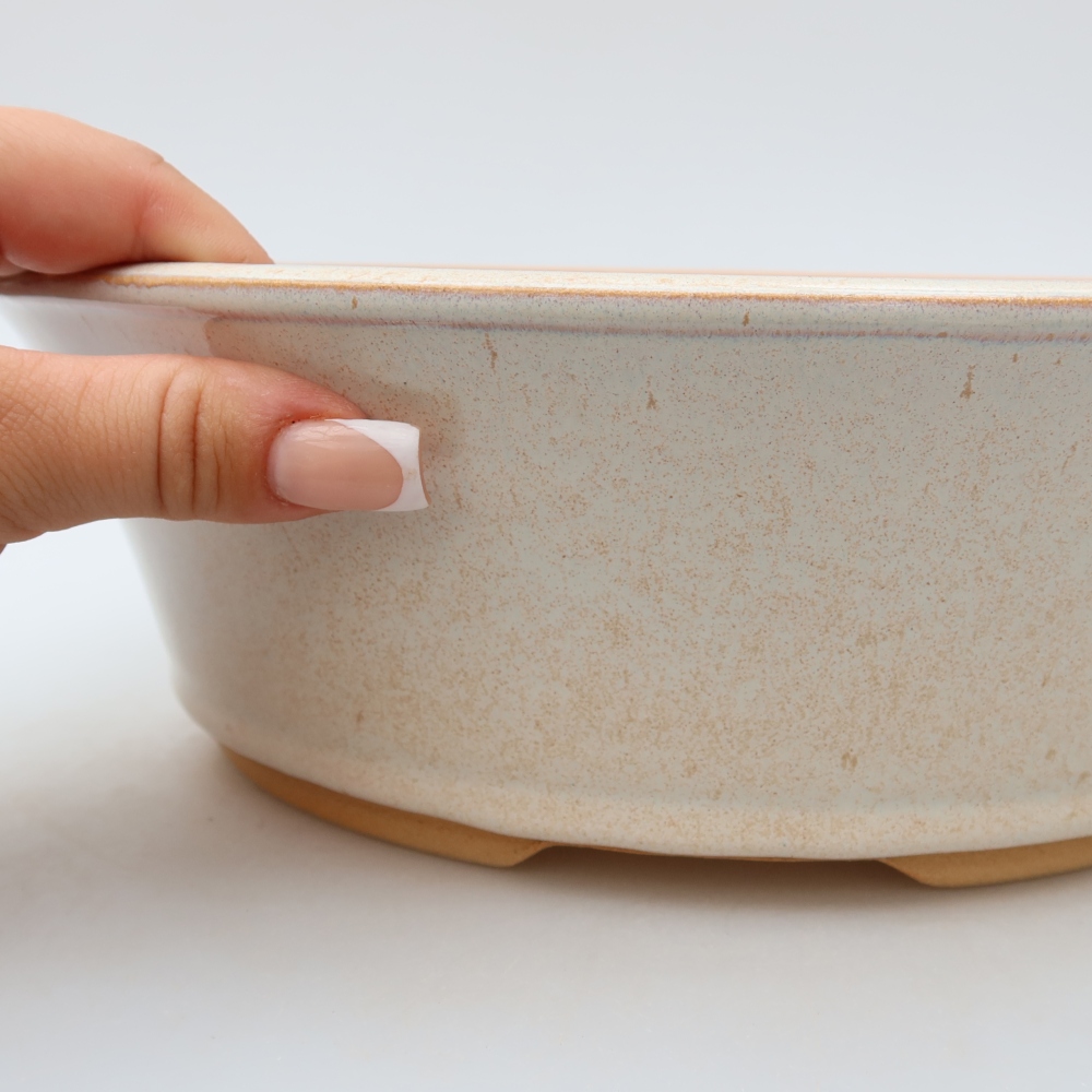 Keramik-Bonsai-Schale, 27 x 27 x 8 cm, Farbe: Beige