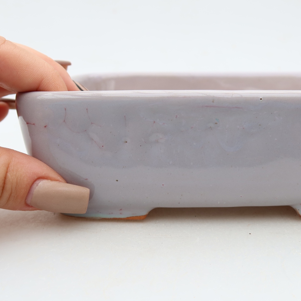 Keramik-Bonsai-Schale 15 x 12,5 x 4,5 cm, Farbe: Violett