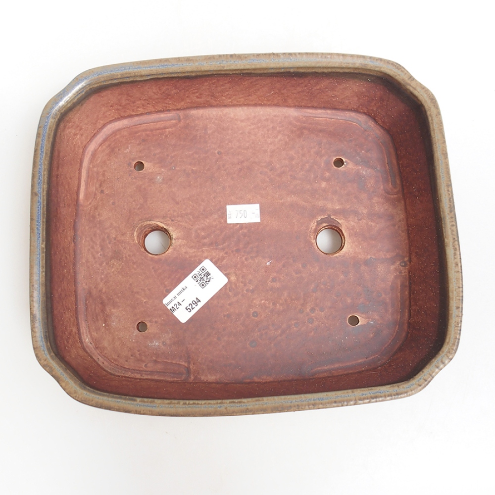 Bonsaischale aus Keramik  24,5 x 21 x 6  cm, Farbe blau