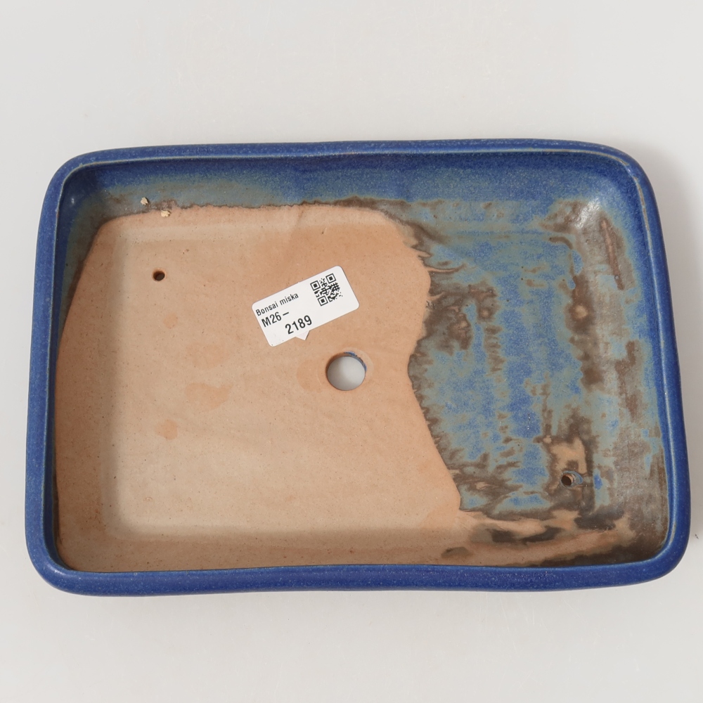 Keramik-Bonsai-Schale 24 x 17,5 x 4 cm, Farbe: Blau