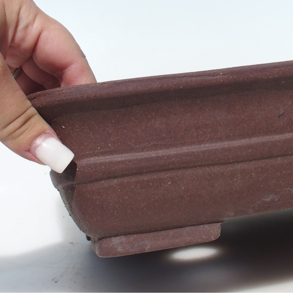 Bonsaischale 30 x 24 x 7,5 cm Birke braun