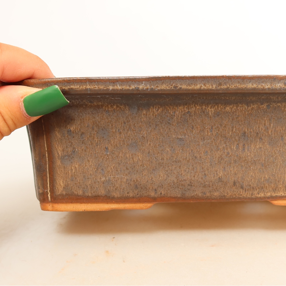 Keramikschale  20 x 15,5 x 5,5 cm, Farbe: braun