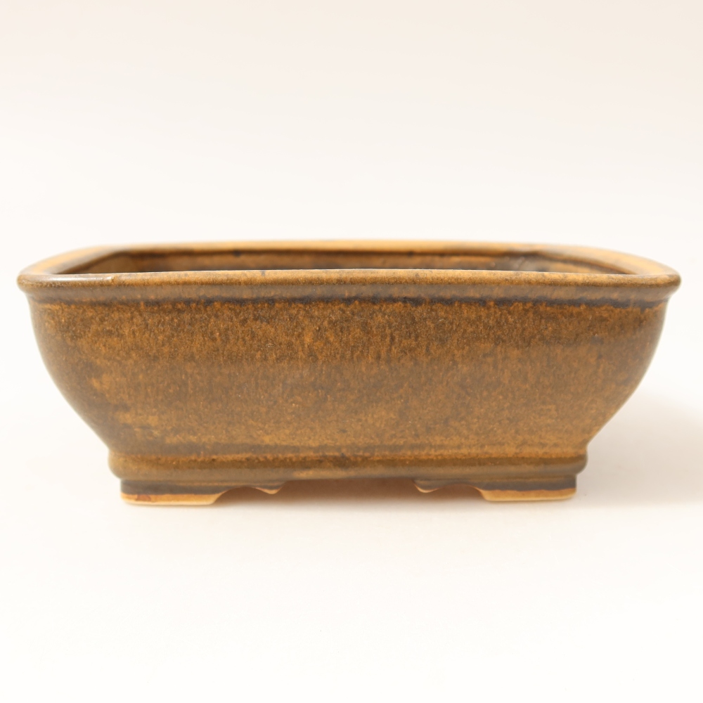 Keramik-Bonsai-Schale 15 x 12 x 5,5 cm, Farbe: braun
