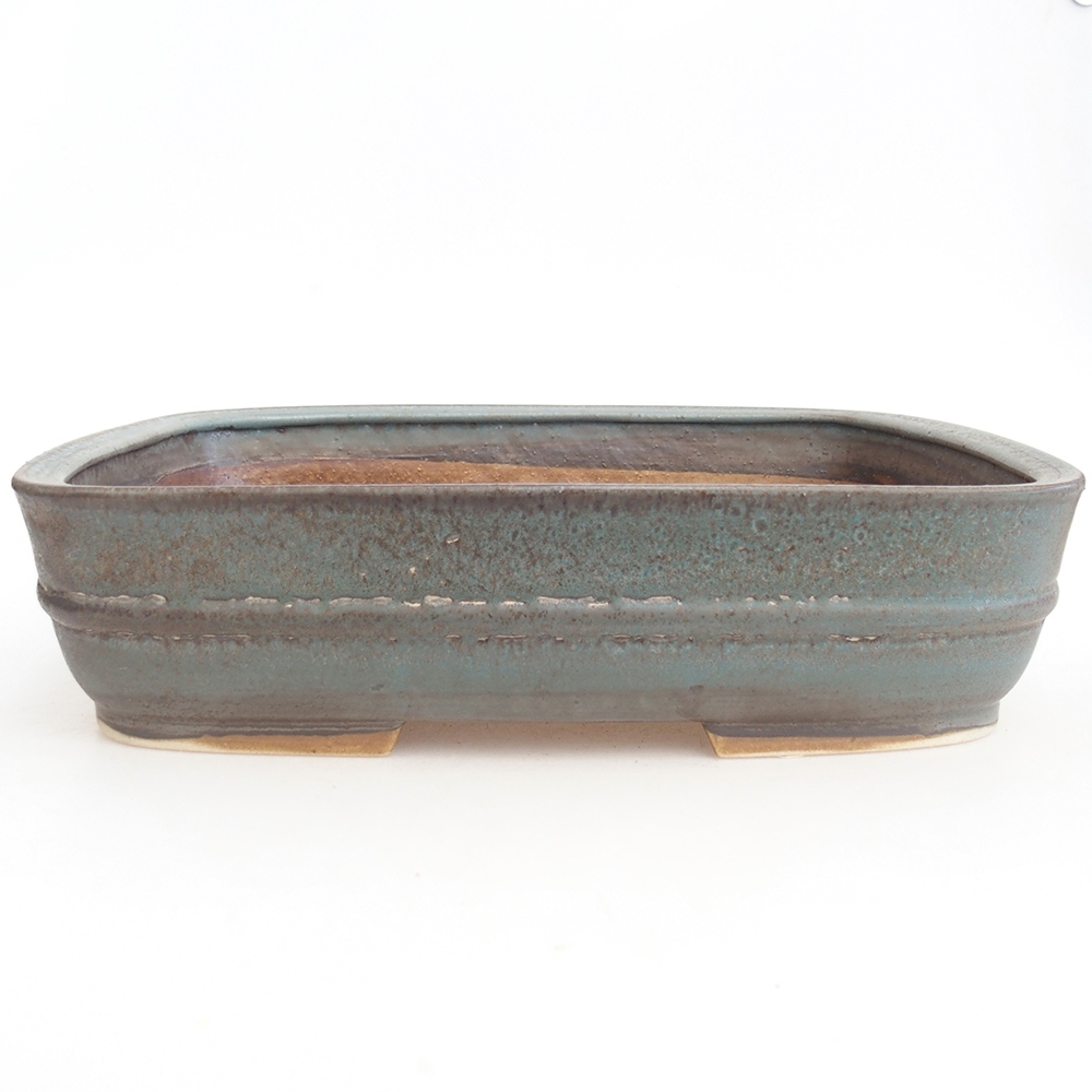 Bonsaischale aus Keramik 29,5 x 25 x 7 cm, Farbe blau