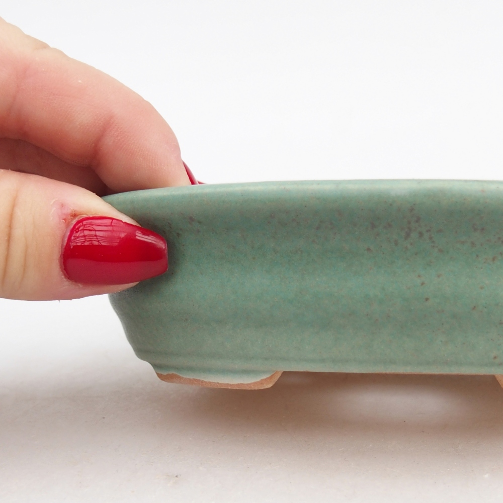 Bonsaischale aus Keramik 12 x 9,5 x 3,5 cm, grün