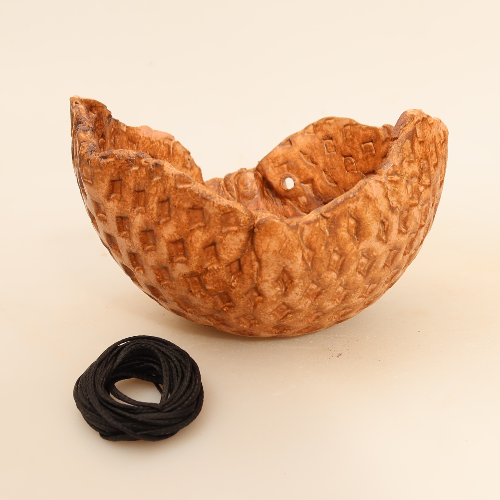 Keramikschale für Kokedama, 12,5 x 12,5 x 8 cm, Farbe: Rosa