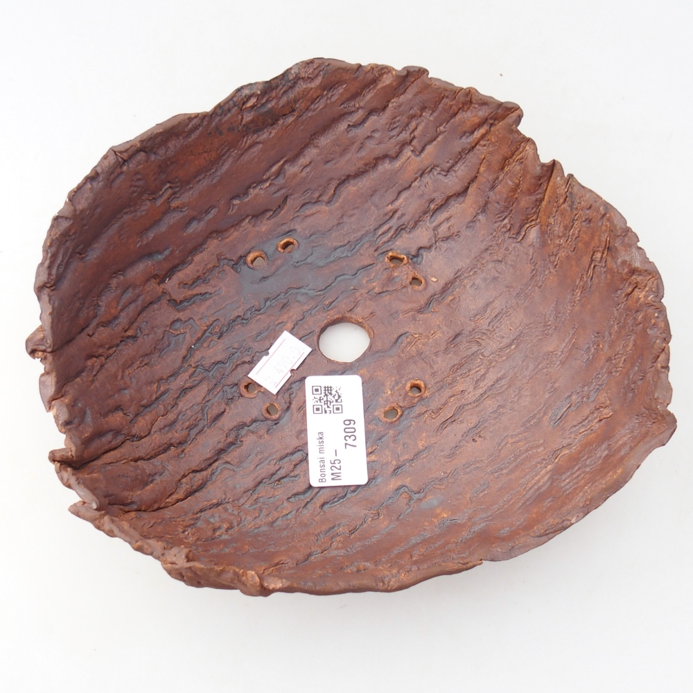 Keramikschale 19 x 17 x 7 cm , Farbe braun