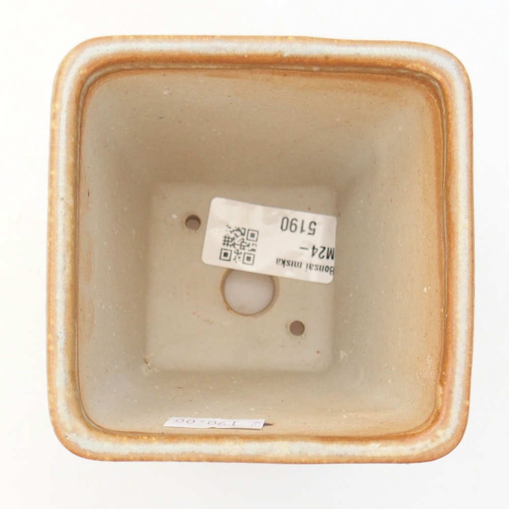 Keramik-Bonsaischale 9 x 9 x 11,5 cm, Farbe Grün