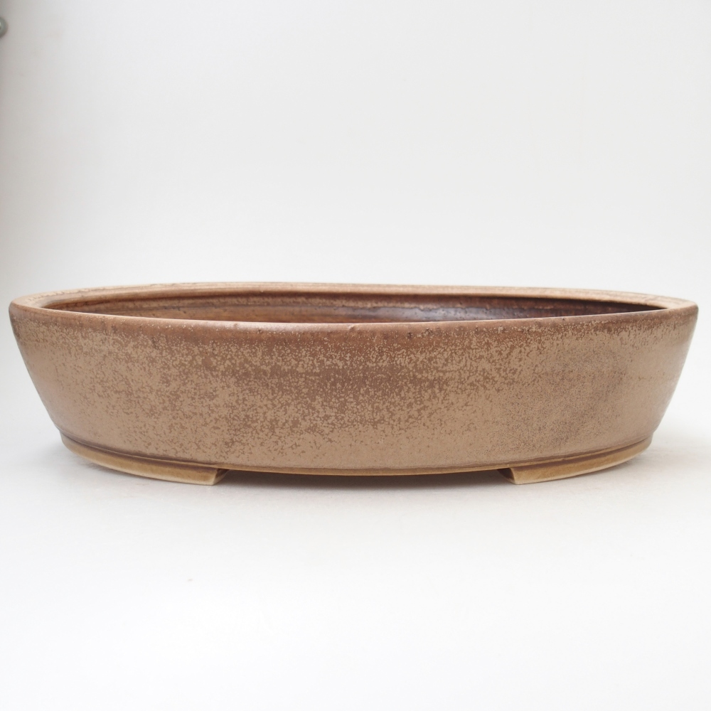Bonsaischale aus Keramik 31,5 x 27,5 x 6 cm, Farbe beige