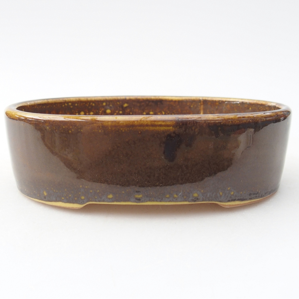 Bonsaischale aus Keramik 12,5 x 10 x 3,5 cm, gelb