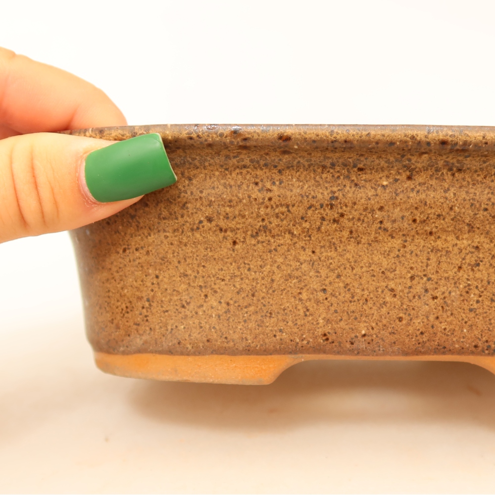 Keramikschale  18 x 13 x 5,5 cm, Farbe: braun