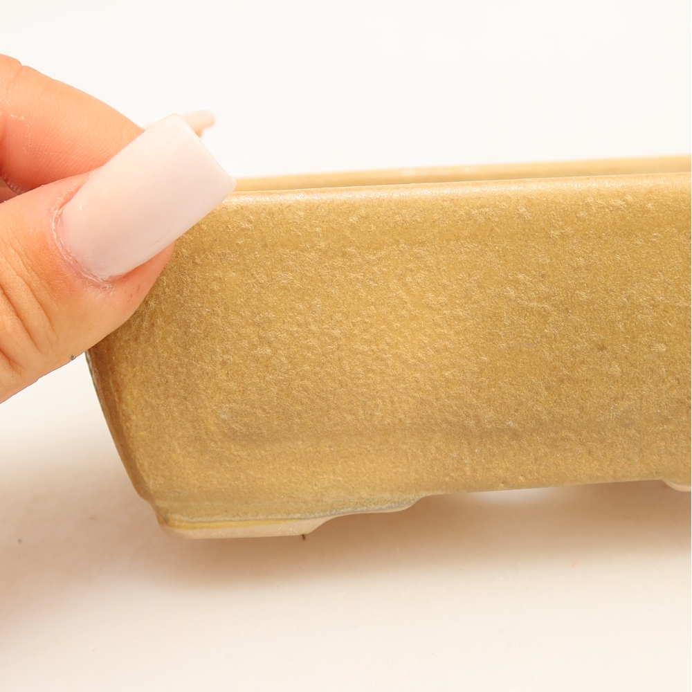 Keramik-Bonsai-Schale 13 x 9 x 5 cm, Farbe: Beige