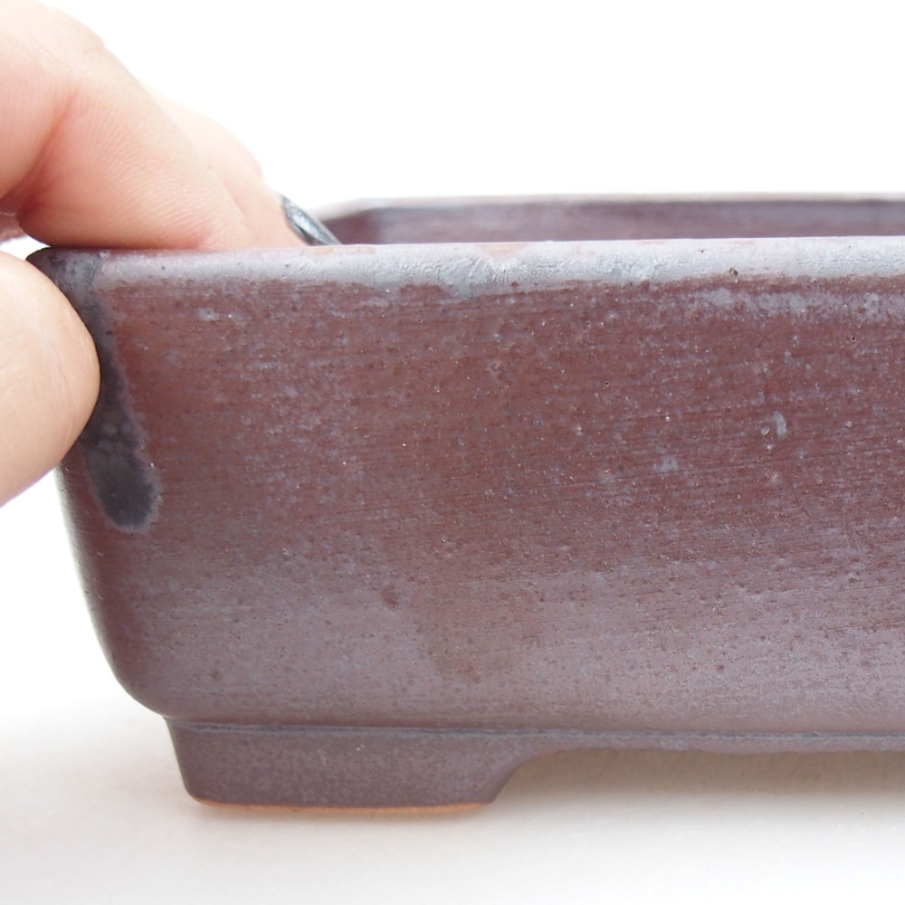 Keramik-Bonsaischale 14,5 x 11 x 5,5 cm, Farbe metallische