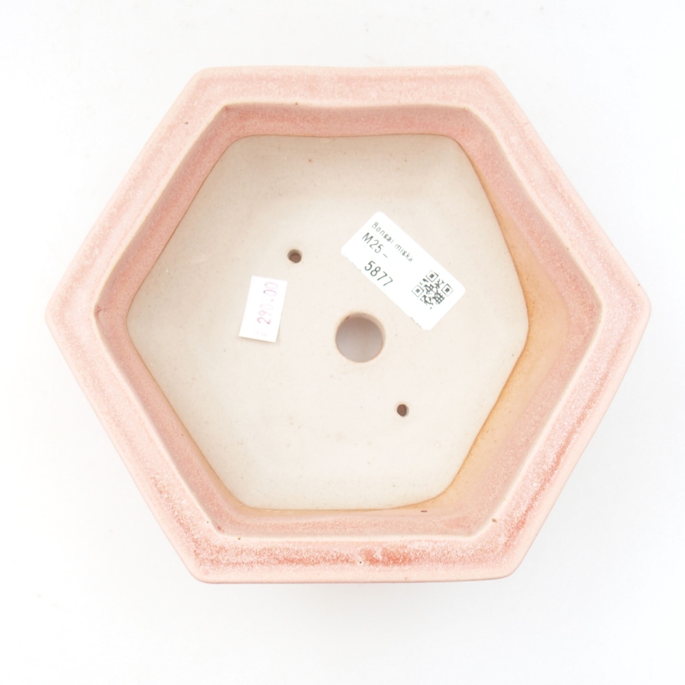 Keramik-Bonsaischale 17 x 15 x 6 cm, Farbe rosa
