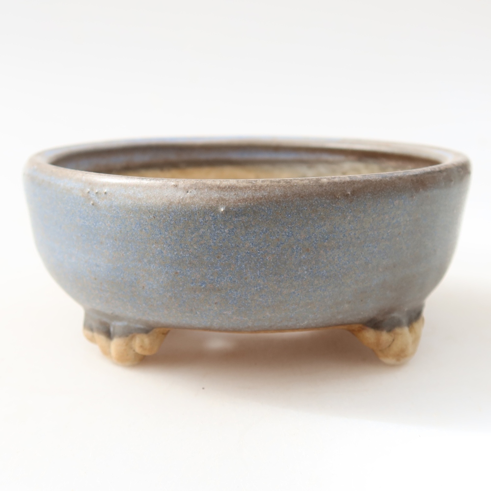 Keramik-Bonsai-Schale, 10,5 × 10,5 × 4 cm, Farbe: Blau