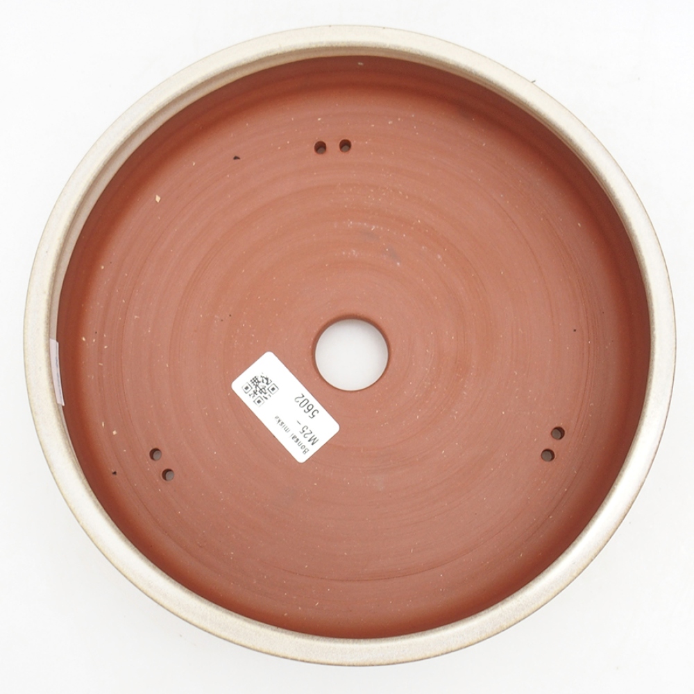 Keramik-Bonsai-Schale 22 x 22 x 5,5 cm, Farbe beige