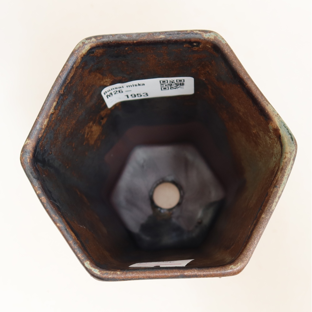 Keramik-Bonsai-Schale 9,5 x 8,5 x 14 cm, Farbe: braun