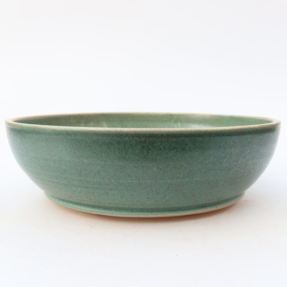 Keramik-Bonsai-Schale 19,5 x 19,5 x 5,5 cm, Farbe: grün
