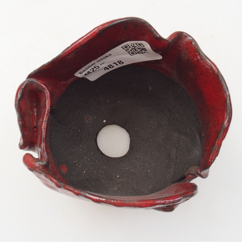 Keramikschale 8 x 6,5 x 6,5 cm, Farbe rot
