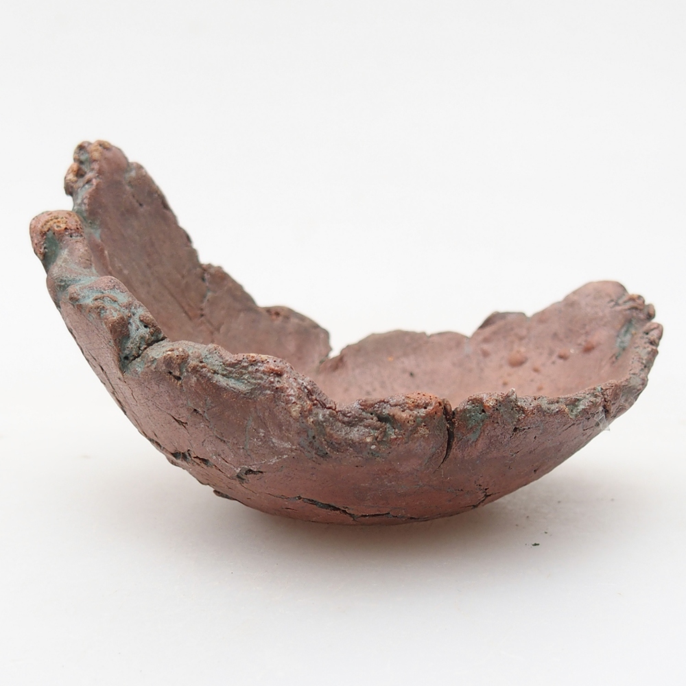 Keramische Muschel 10 x 8 x 6 cm, Farbe grün