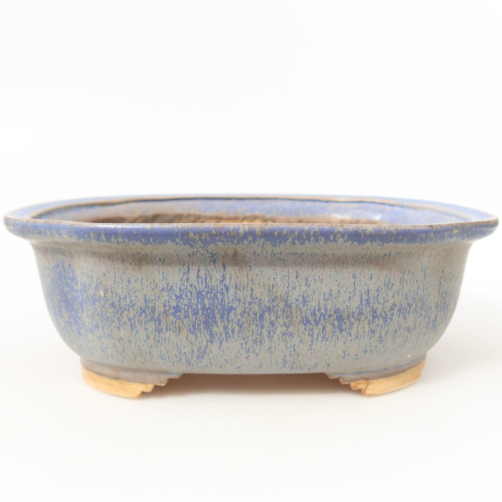 Keramik-Bonsai-Schale 20,5 x 16,5 x 7 cm, Farbe: Blau