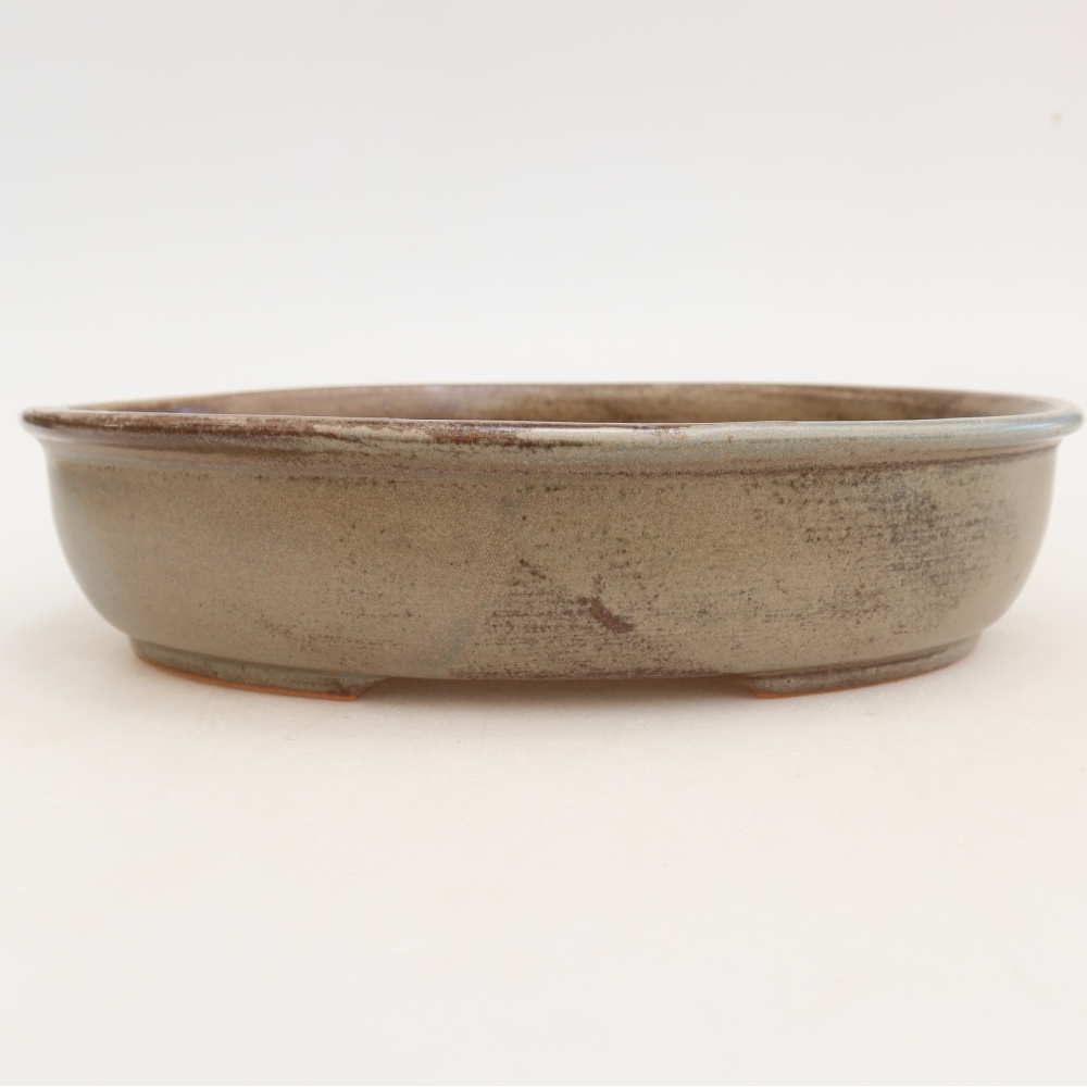 Keramik-Bonsai-Schale 22 x 17 x 5 cm, Farbe: blau-braun