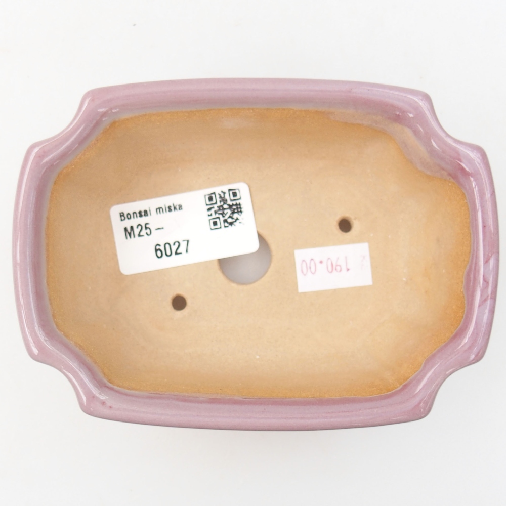 Keramik-Bonsaischale 12 x 9 x 4,5 cm, Farbe  rosa