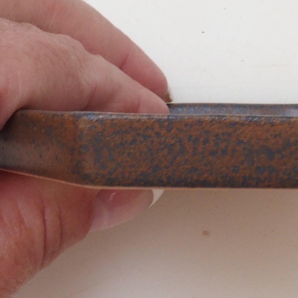 Bonsai-Schale sechseckig D3 – 11 x 9,5 x 1 cm – braun