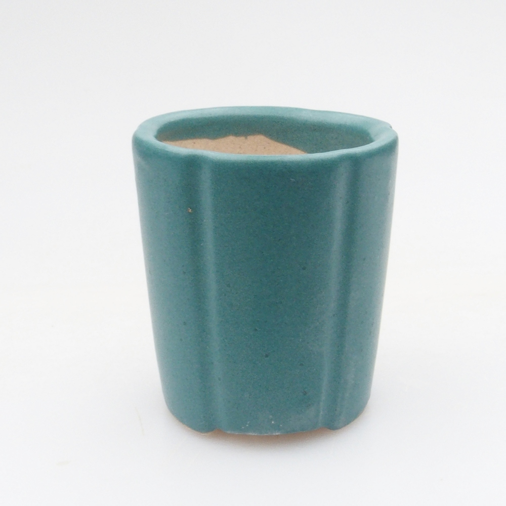 Keramik Bonsai Schale 4 x 4 x 4,5 cm, Farbe blau