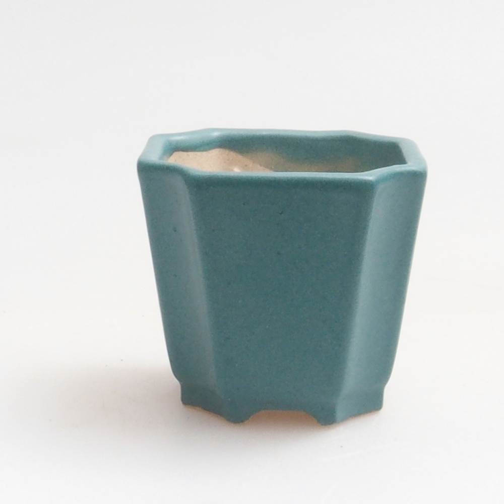 Keramik Bonsai Schale 4 x 4 x 4 cm, Farbe blau