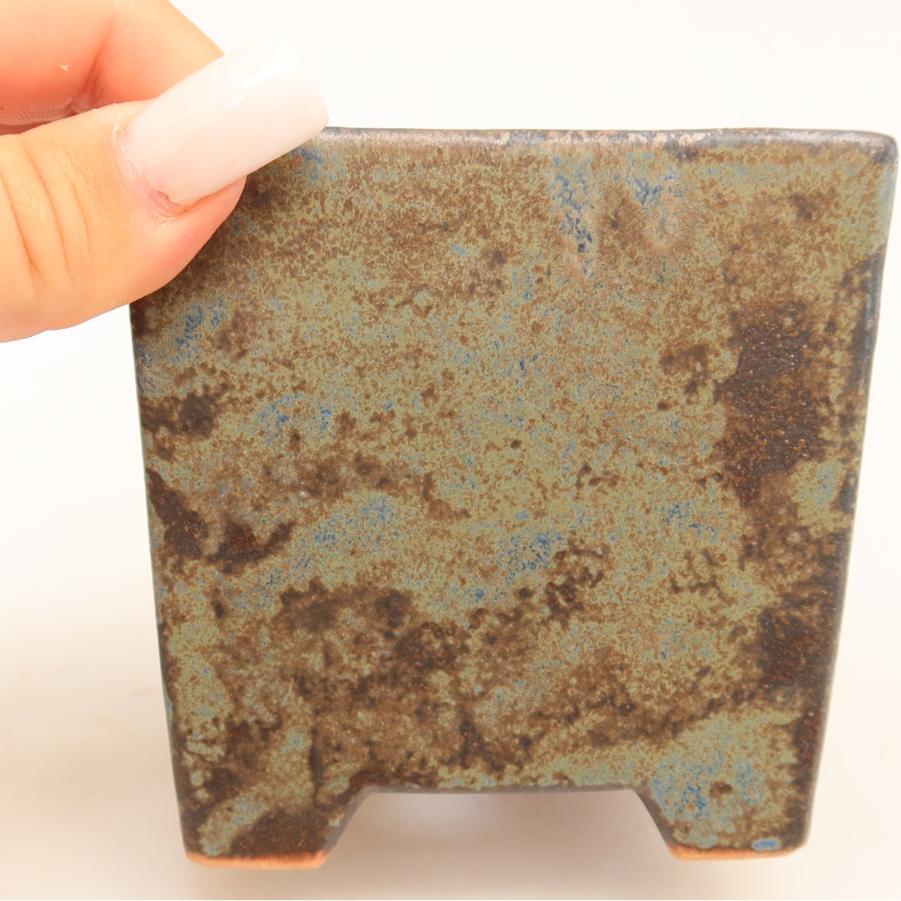 Keramik-Bonsai-Schale 8,5 x 8,5 x 9 cm, Farbe: braun