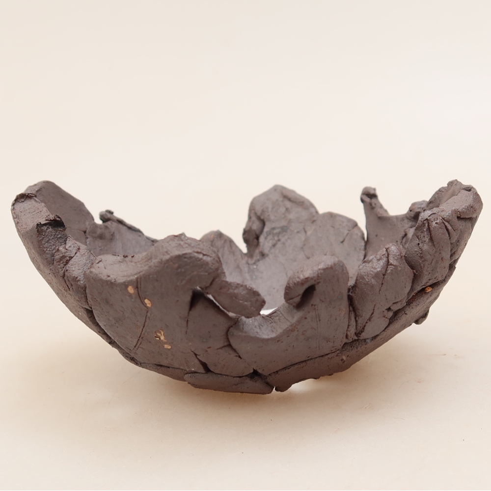Keramikschale  10,5 x 9,5 x 5 cm, metallfarben