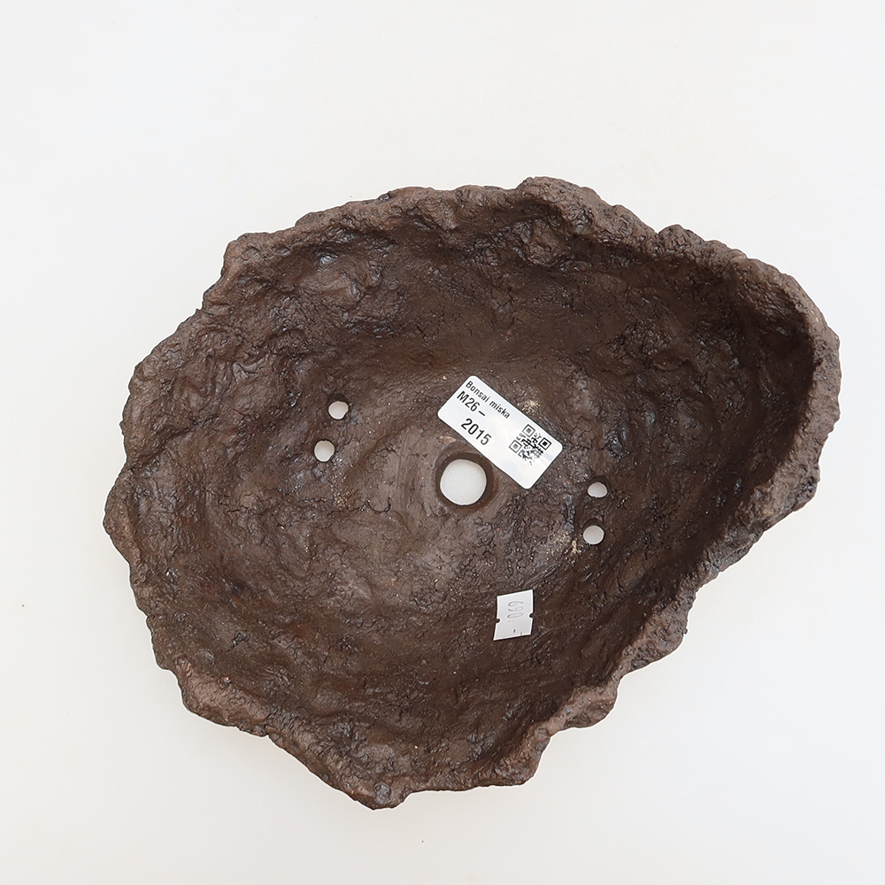Keramikschale 18,5 x 16,5 x 13 cm, Farbe: braun