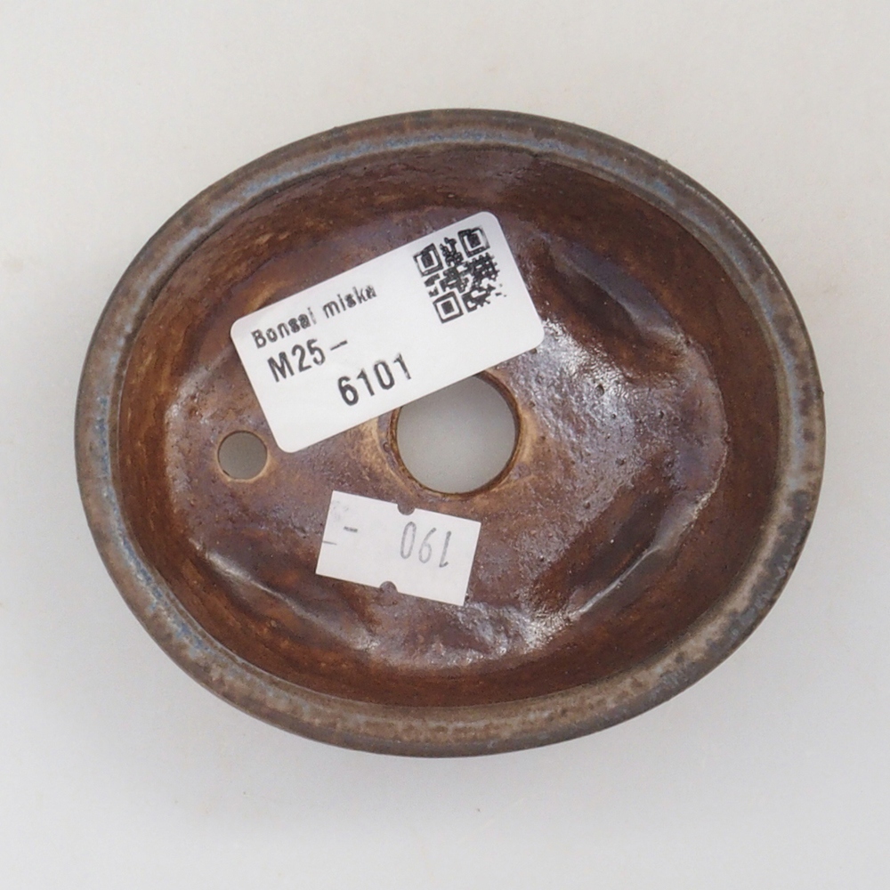 Bonsaischale aus Keramik 9 x 8 x 3,5 cm, Farbe grau