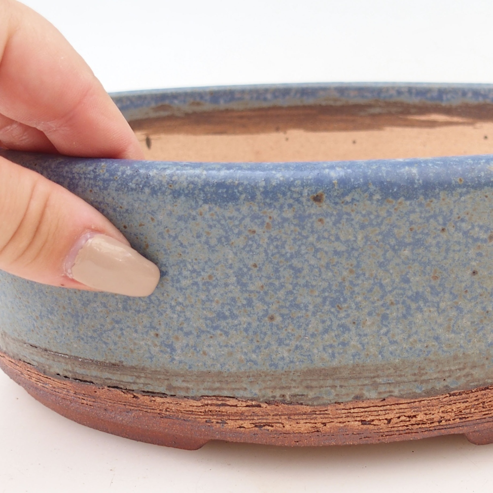 Bonsaischale 23,5 x 19,5 x 7,5 cm , Farbe blau