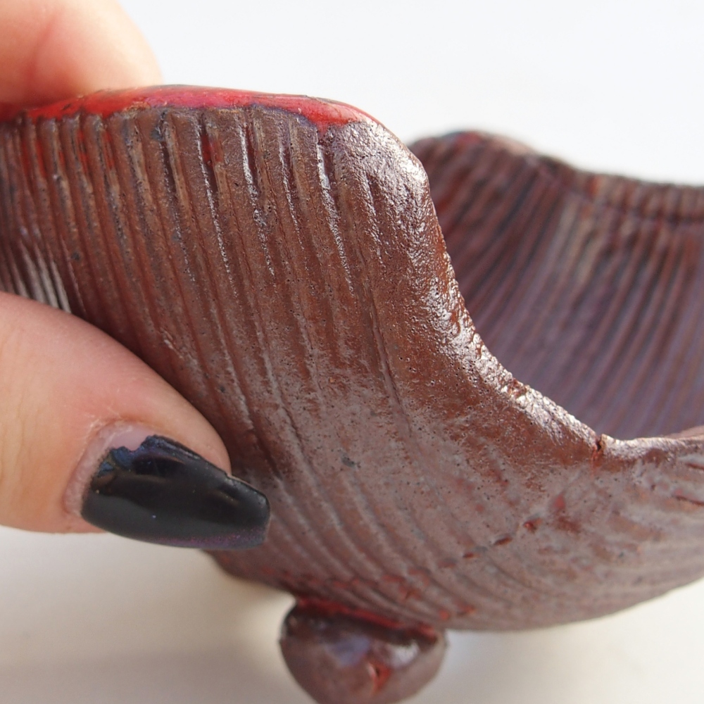 Keramische Muschel 10 x 10 x 6 cm , Farbe braun