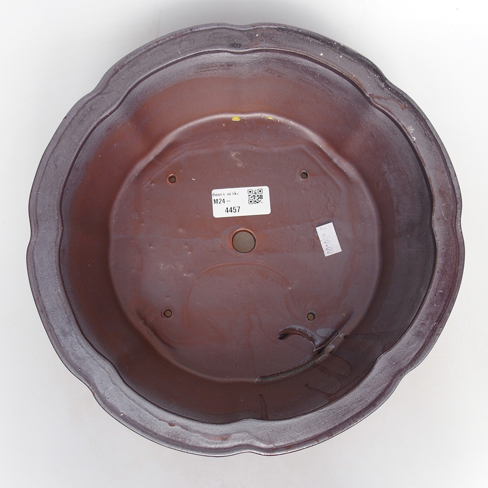 Keramik-Bonsaischale 26 x 26 x 8 cm, metallische Farbe