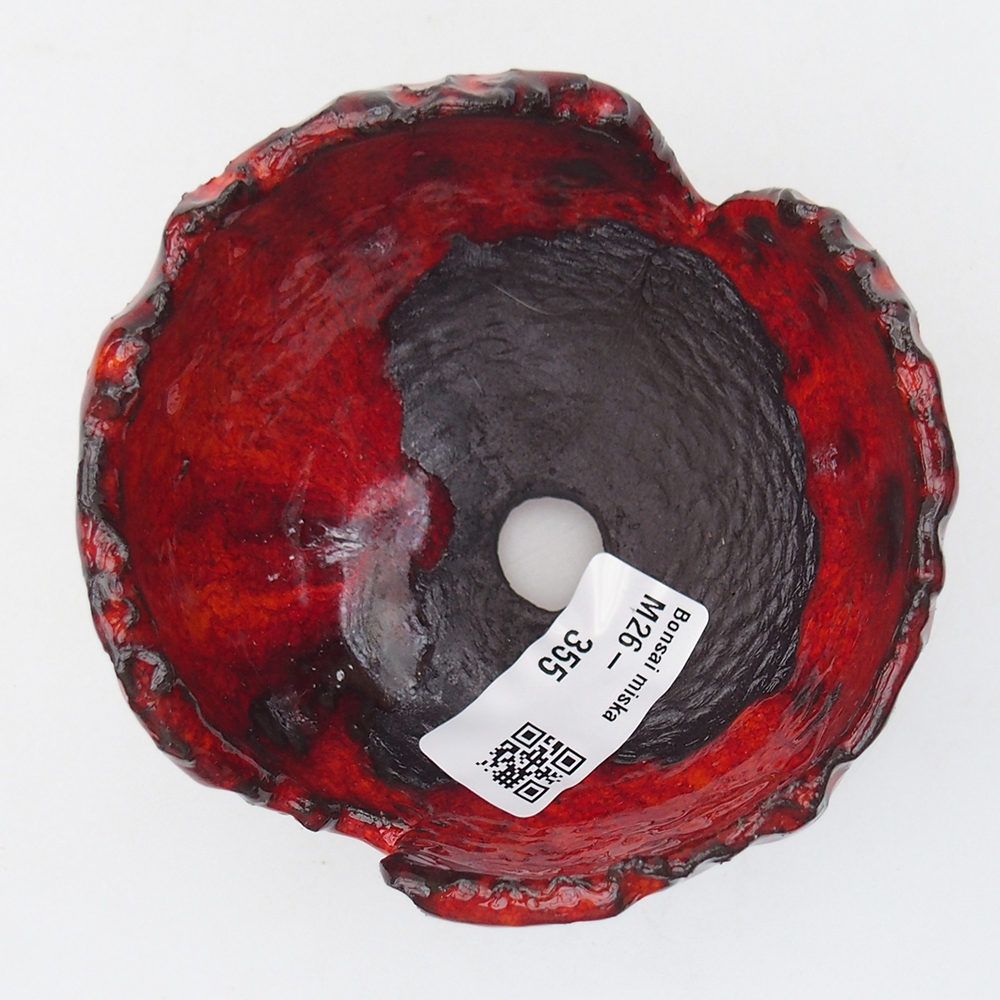 Keramikschale 9,5 x 9 x 7 cm , Farbe rot