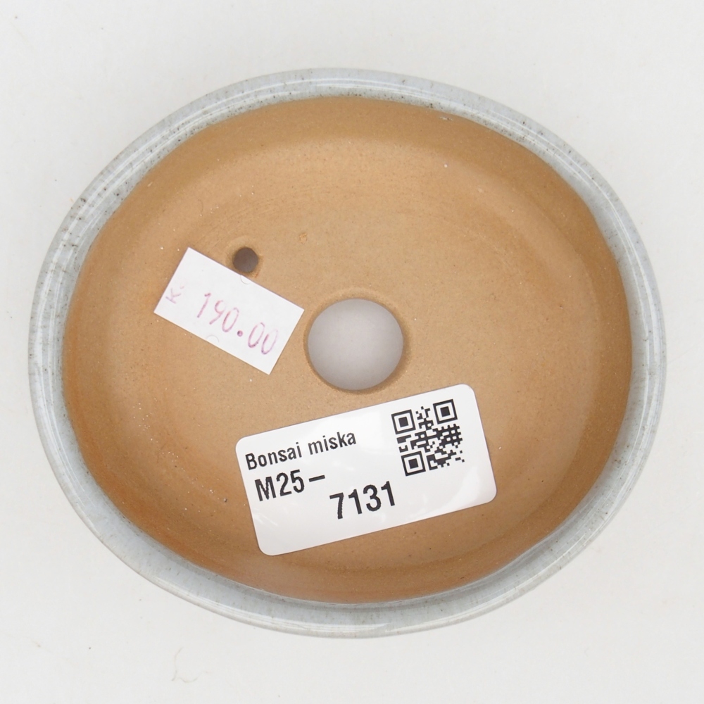 Bonsaischale aus Keramik 9,5 x 8 x 3 cm, grau