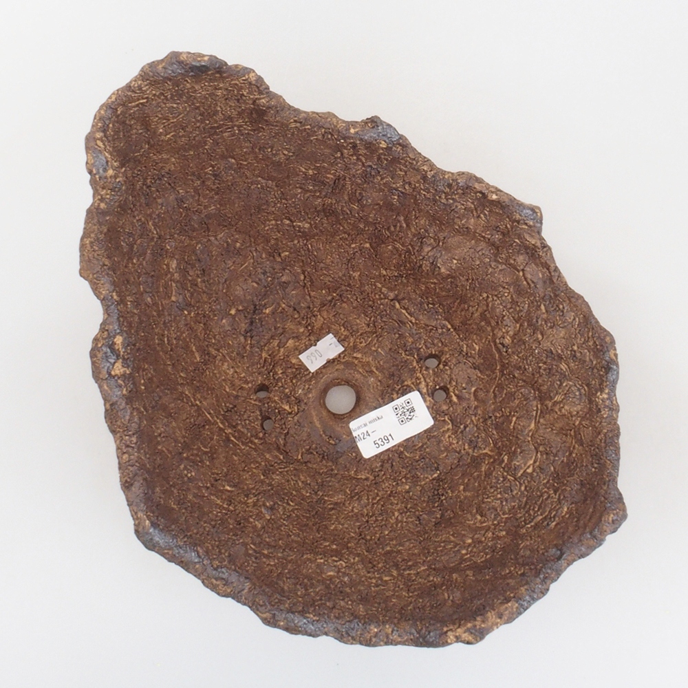 Keramikschale 22 x 20 x 20,5 cm, braun Farbe