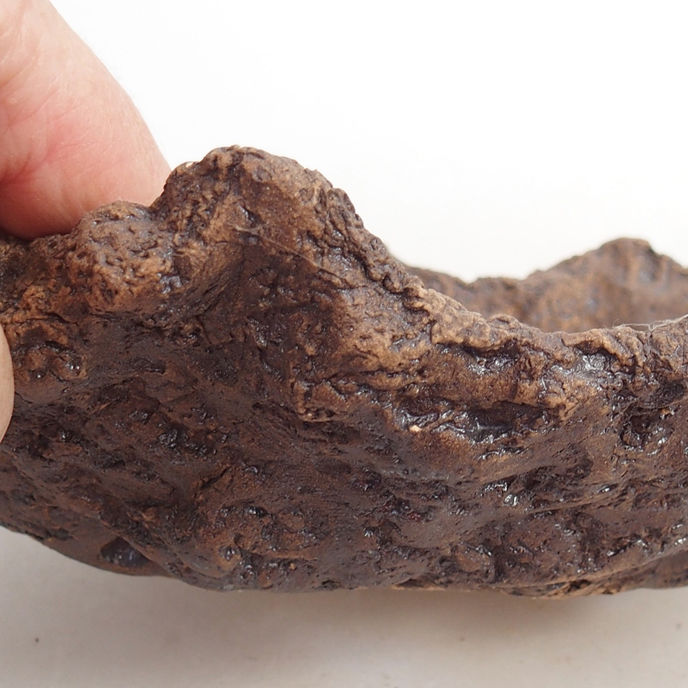 Keramikschale 19 x 15 x 14 cm , Farbe braun