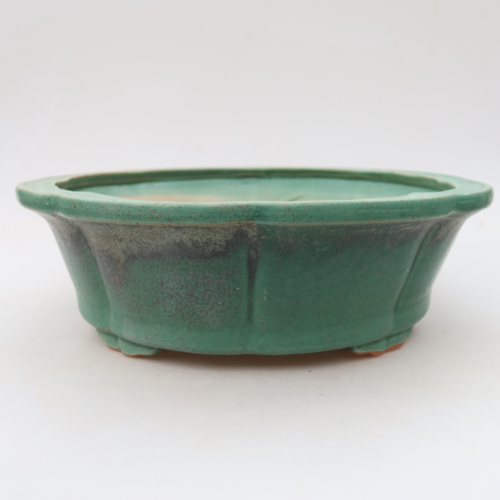 Bonsaischale aus Keramik 26,5 x 26,5 x 8,5 cm, grün