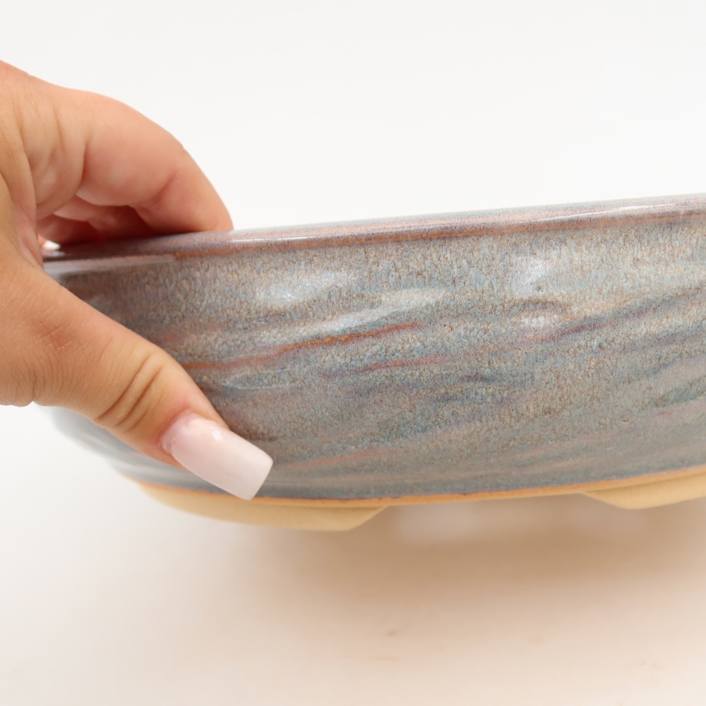 Keramik-Bonsai-Schale 27 x 27 x 7 cm, Farbe: Blau