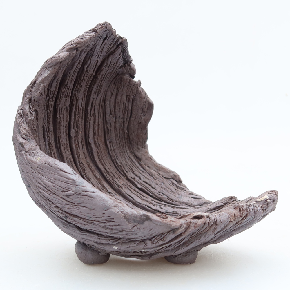 Keramikschale  13,5 x 12,5 x 14 cm, Farbe: braun