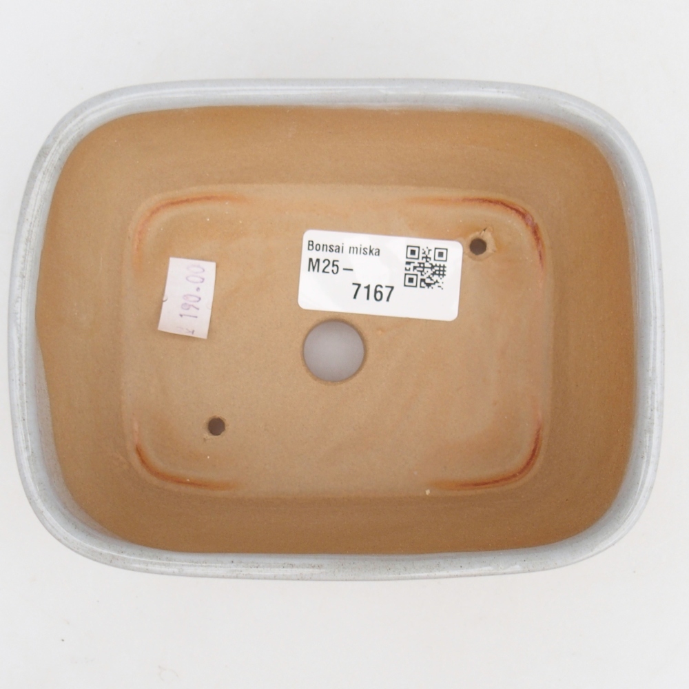 Bonsaischale aus Keramik 13,5 x 10,5 x 6 cm, grau